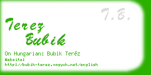 terez bubik business card
